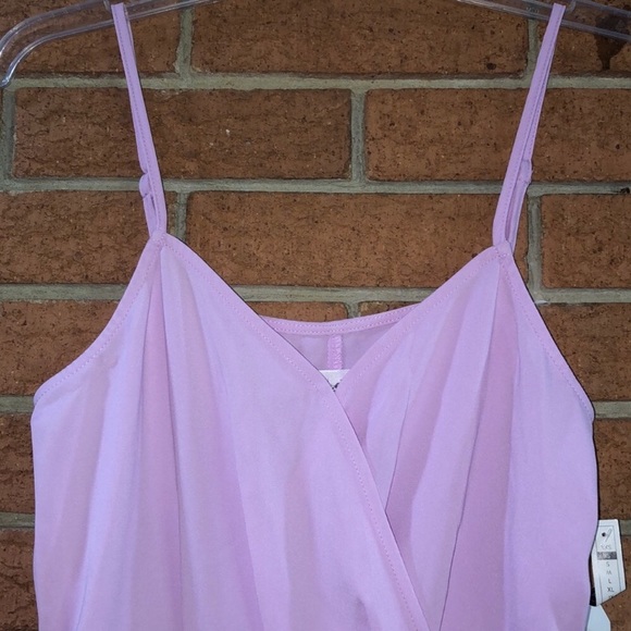 💜LEITH💜NWT LAVENDER FAUX WRAP CAMISOLE💜 - Picture 3 of 8
